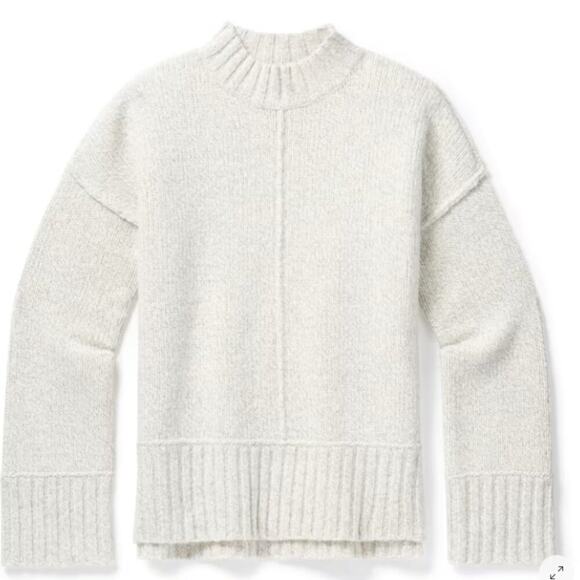Smartwool Women's Bell Meadow Wool Sweater Heathered Cream Texture Small - Picture 1 of 6